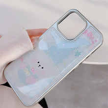 Load image into Gallery viewer, Gilt iphone16 mobile phone case 15promax plaid cartoon puppy 14 Apple 13 Epoxy 17 for Huawei