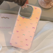 Load image into Gallery viewer, Gilt sweet bow for iphone17Promax mobile phone case 15 laser 13 anti-drop 14 Korean 11 hard