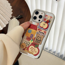Load image into Gallery viewer, ins three-dimensional red apple cartoon is suitable for iphone16 mobile phone case 17pro max mirror 13 lanyard 14 generation