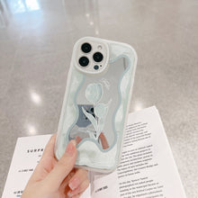 Load image into Gallery viewer, Cold wind temperament floral iphone16pro max mobile phone case 15 Apple 11 makeup mirror XR suitable for 14pro