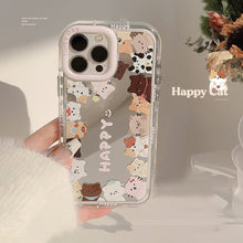 Load image into Gallery viewer, Mirror ins cute cat suitable for 16Pro Max Apple 15 mobile phone case iPhone17 Korean 12 lanyard 11