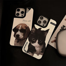 Load image into Gallery viewer, Couple trendy cool cats and dogs are suitable for Apple 16promax mobile phone case personalized iphone17 anti-drop 13 mirror 15 hard