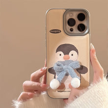 Load image into Gallery viewer, Fun plush animal Apple 16 mobile phone case 17promax cortex three-dimensional 15 suitable for iPhone13 hair generation