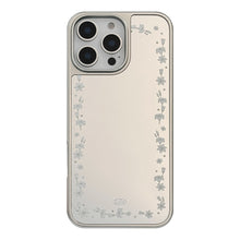 Load image into Gallery viewer, Electroplated silver edge for 16 apple 15promax mobile phone case iphone17 literary lily flower 13 mirror hard