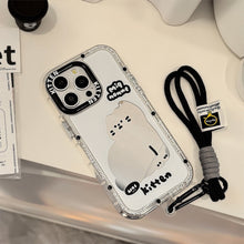 Load image into Gallery viewer, ins wind mirror cartoon cat suitable for 16Pro Max Apple 15 mobile phone case iPhone17 sweet cool 12 hand rope