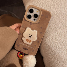 Load image into Gallery viewer, Cortical three-dimensional puppy patch for iphone16 iPhone case 17promax retro 15 pom-pom 13