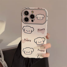 Load image into Gallery viewer, Cream cute puppy for iphone16 apple 15 mobile phone case 17promax cortex 11 generation hair 14 soft cover