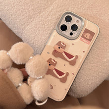 Load image into Gallery viewer, Cortical three-dimensional cartoon puppy Apple 16 mobile phone case 17promax New Year's 15 for iPhone13 lanyard 11
