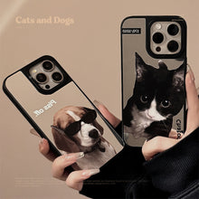Load image into Gallery viewer, Couple trendy cool cats and dogs are suitable for Apple 16promax mobile phone case personalized iphone17 anti-drop 13 mirror 15 hard
