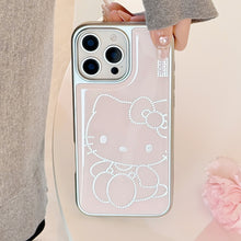 Load image into Gallery viewer, Gilt iphone16 mobile phone case 15promax pink cartoon cat 14 Apple 13 Epoxy 17 for Huawei