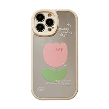 Load image into Gallery viewer, Flower mirror iphone15promax iPhone case 16 soft case XR makeup mirror 11 suitable for 8p hair 14