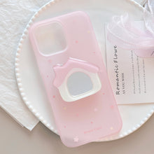 Load image into Gallery viewer, ins wind pink cabin mirror bracket for iphone15pro max apple 16 mobile phone case 13 niche 17