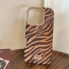Load image into Gallery viewer, Personalized zebra pattern is suitable for iphone16 Apple 17 mobile phone case 15promax retro 14 suede 13 generation hair
