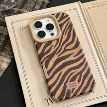 Load image into Gallery viewer, Personalized zebra pattern is suitable for iphone16 Apple 17 mobile phone case 15promax retro 14 suede 13 generation hair