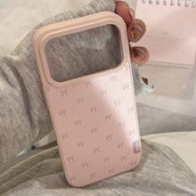 Load image into Gallery viewer, Pink bow leather phone case Apple 17promax for iPhone16 Korean 15 Huawei Samsung 14