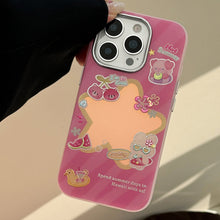 Load image into Gallery viewer, Gilt rose red cartoon for iphone17 mobile phone case Apple 15Promax anti-drop 14 electroplating 13 laser 11