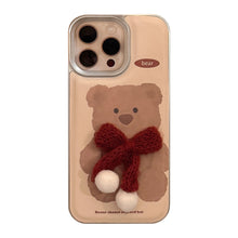 Load image into Gallery viewer, Fun plush animal Apple 16 mobile phone case 17promax cortex three-dimensional 15 suitable for iPhone13 hair generation