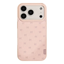 Load image into Gallery viewer, Pink bow leather phone case Apple 17promax for iPhone16 Korean 15 Huawei Samsung 14