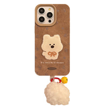Load image into Gallery viewer, Cortical three-dimensional puppy patch for iphone16 iPhone case 17promax retro 15 pom-pom 13