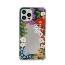 Load image into Gallery viewer, Hanfeng flower smiley face applies to iphone16 iPhone case 17Promax silicone 11 makeup mirror X/15