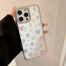 Load image into Gallery viewer, Gilt mirror is suitable for 16 Apple 17promax mobile phone case iphone14 color love 13 electroplating 11 Huawei