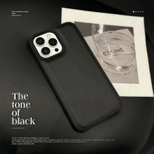 Load image into Gallery viewer, Simple black lychee pattern is suitable for Apple 16 mobile phone case iPhone17promax personality 11 leather pattern 13 advanced