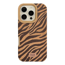 Load image into Gallery viewer, Personalized zebra pattern is suitable for iphone16 Apple 17 mobile phone case 15promax retro 14 suede 13 generation hair