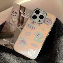 Load image into Gallery viewer, Gilt cartoon dessert puppy for iphone15 mobile phone case 16Promax electroplating laser 13 hard 17 creative