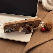 Load image into Gallery viewer, ins suede cartoon sausage for iphone16 iPhone case 17pro max bracket 14 plush rope 13