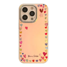 Load image into Gallery viewer, Gilt rainbow love for iphone16Promax mobile phone case 17 dopamine color 13 laser 14 anti-drop