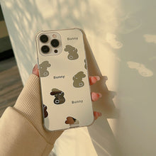 Load image into Gallery viewer, Original mirror rabbit iPhone15 iPhone case 17 creative 12 generation hair X/8 suitable for 14pro max set 11