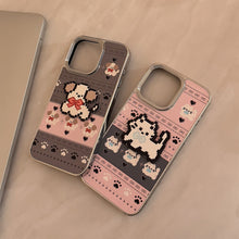 Load image into Gallery viewer, Fair Island cartoon apple 16 mobile phone case 17promax leather 15 for iPhone13 plating hard 11 couple