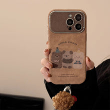 Load image into Gallery viewer, Autumn and winter cartoon small animals for iphone16 mobile phone case apple 15promax suede 14 hairball rope 17