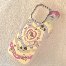 Load image into Gallery viewer, Gilt laser is suitable for iphone16 mobile phone case 17Promax Apple 15 anti-drop 14 color love cartoon 13 Korea