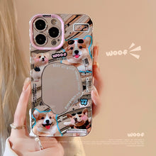 Load image into Gallery viewer, Fun little black cat for iPhone15 mobile phone case Apple 13 electroplated silver 17promax mirror 16 hard case 11