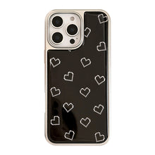 Load image into Gallery viewer, Gilt is suitable for Apple 16promax mobile phone case iphone17 Epoxy simple small love 13 electroplating 14 anti-drop