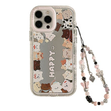 Load image into Gallery viewer, Mirror ins cute cat suitable for 16Pro Max Apple 15 mobile phone case iPhone17 Korean 12 lanyard 11