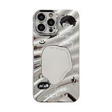 Load image into Gallery viewer, Cute couple avatar iPhone17 iPhone case 14promax plating 15 for 12 mirror 16 folds