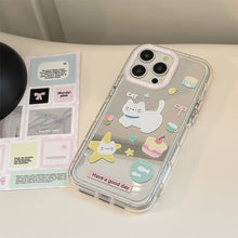 Load image into Gallery viewer, Foodie cat holder for 16ProMax Apple 15 mobile phone case iPhone17 hand strap 12 cute 11 mirror