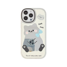 Load image into Gallery viewer, ins cartoon cat suitable for iphone16 mobile phone case 11 apple 15pro max makeup mirror Xs protective case 14