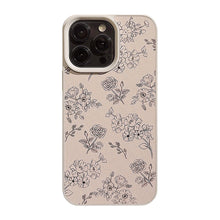 Load image into Gallery viewer, Literary lines rose iPhone16 mobile phone case Apple 15 leather 11 suitable for 13 anti-drop 17promax big brands