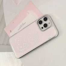 Load image into Gallery viewer, Gilt Epoxy iphone16 Cute Meow Suitable for Apple 15promax Mobile Phone Case 17 Electroplating Huawei Mate