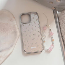 Load image into Gallery viewer, ins pink flower applies to 16 apple 15pro max mobile phone case iphone17 mirror 13 electroplating 15 gentle