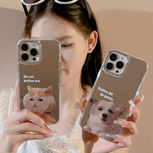 Load image into Gallery viewer, Niche cute mask cat and dog 16 for iPhone17promax Apple 11 couple 15 mirror phone case 12
