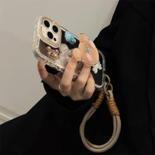 Load image into Gallery viewer, Cookie bear holder for 16ProMax Apple 15 mobile phone case iPhone17 mirror 12 hand strap 11