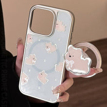 Load image into Gallery viewer, Gilt apple 16 pro mobile phone case max west highland magnetic suction bracket iphone17 electroplated silver 14 suitable for Huawei