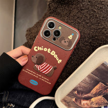 Load image into Gallery viewer, Autumn and winter couple puppy suitable for 16promax iPhone case iphone15 three-dimensional cartoon 14 leather case 17