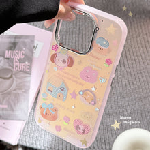 Load image into Gallery viewer, Gilt applicable iphone15 mobile phone case 17Promax laser pink cartoon 16 anti-drop 14 Korean 13 hard case
