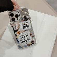 Load image into Gallery viewer, It is forbidden to stay up late at 17promax Apple phone case, suitable for iphone15 premium 16 all-inclusive 11 coffee mirror 12.