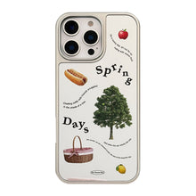 Load image into Gallery viewer, Spring picnic is suitable for Apple 15promax mobile phone case iphone16 mirror 17 electroplating hard 14 Korean Huawei